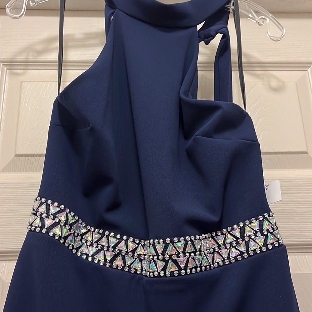 Size 12 navy blue halter dress